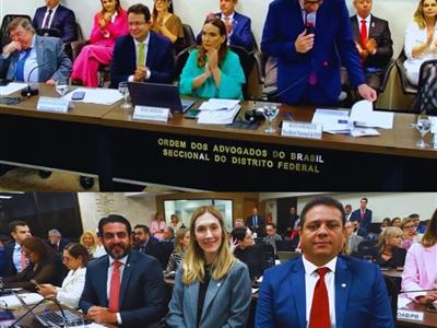 Foto da Notícia: Gisela Cardoso e conselheiros federais da OAB-MT participam da sessão do Pleno do CFOAB